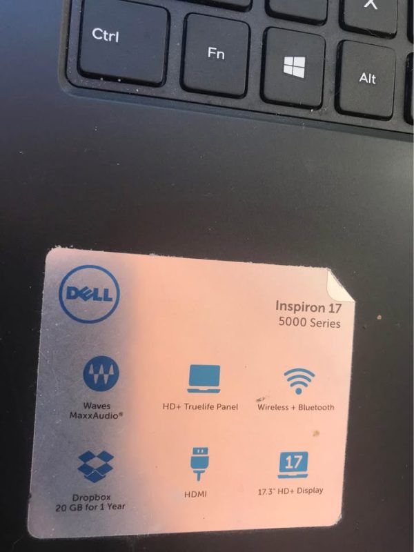 Dell laptop Inspiron 17 5000 series