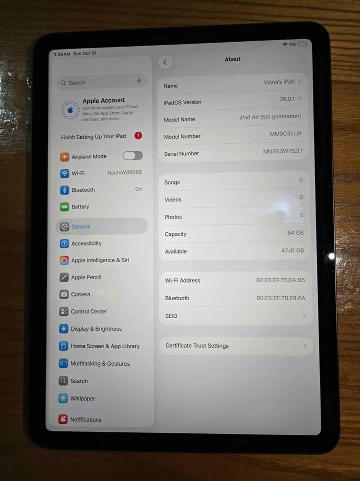 Apple iPad Air 5th Generation 64gb WiFi Space Gray 10.9 Inch 9 Apple iPad Air 5th Generation 64gb WiFi Space Gray 10.9 Inch