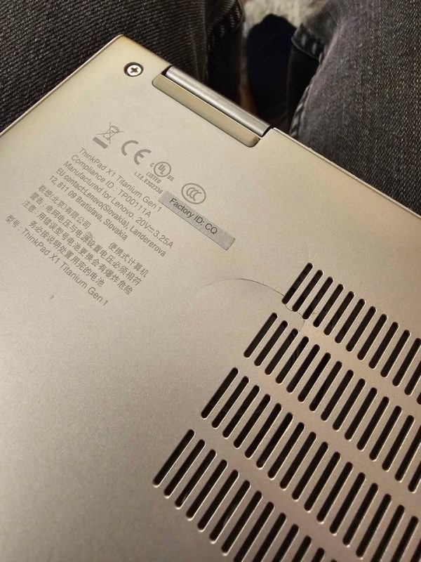 Lenovo Thinkpad X1 Titanium Gen 1