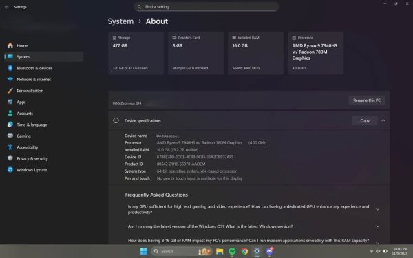 ASUS ROG Zephyrus G14 Gaming Laptop