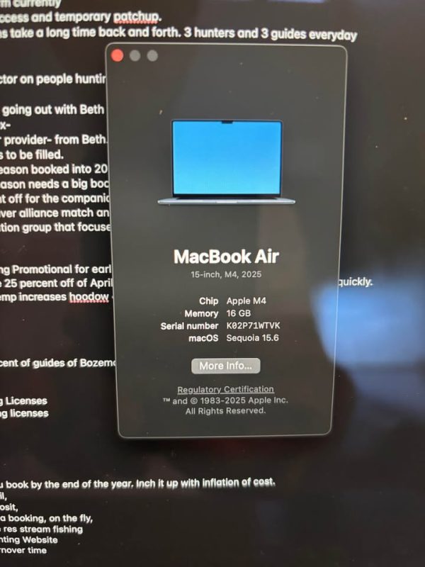 MacBook Air m4 chip (midnight)