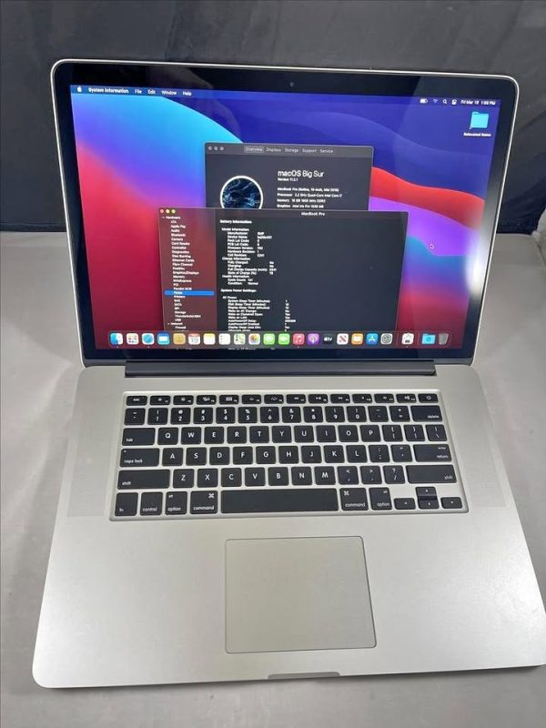 2015 Apple Macbook Pro 15 Quad Core i7 RETINA Laptop 16GB 256GB SSD