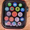 Apple Watch Series 7 (GPS, 45mm) Midnight Aluminum Case with Orange Sport Band
