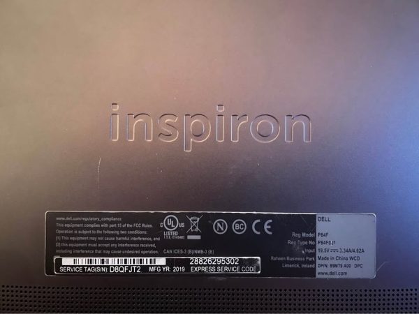 15” Dell Inspiron Laptop