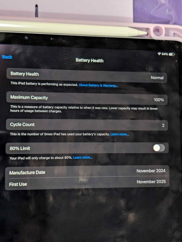 iPad air m2 - brand new with pencil and 2 case-