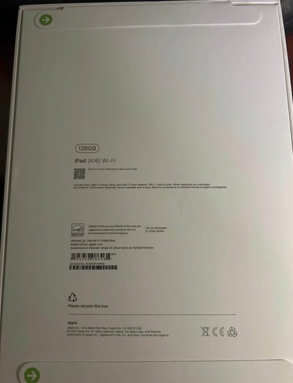 iPad (A16) 11th Gen 128GB Blue