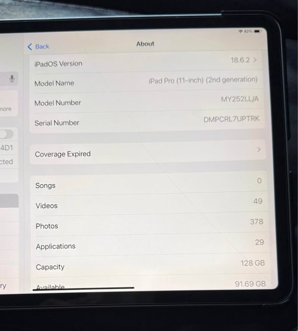 iPad Pro 11” 2nd gen 128GB w Pencil