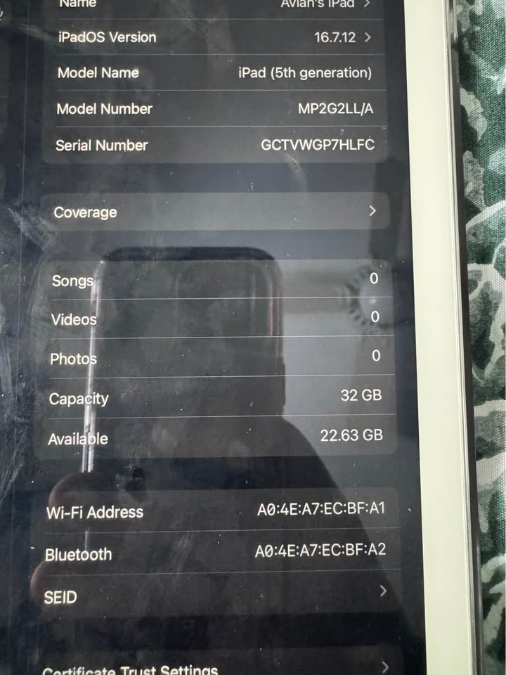 Apple IPAD 5th gen 1 Apple IPAD 5th gen