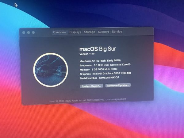 Apple* 13" MacBook Air Laptop Dual-Core. incl. cord, box, keyboard cover & hardshell case