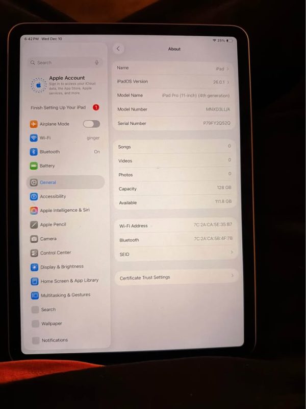 iPad Pro 4th Gen 128GB 11