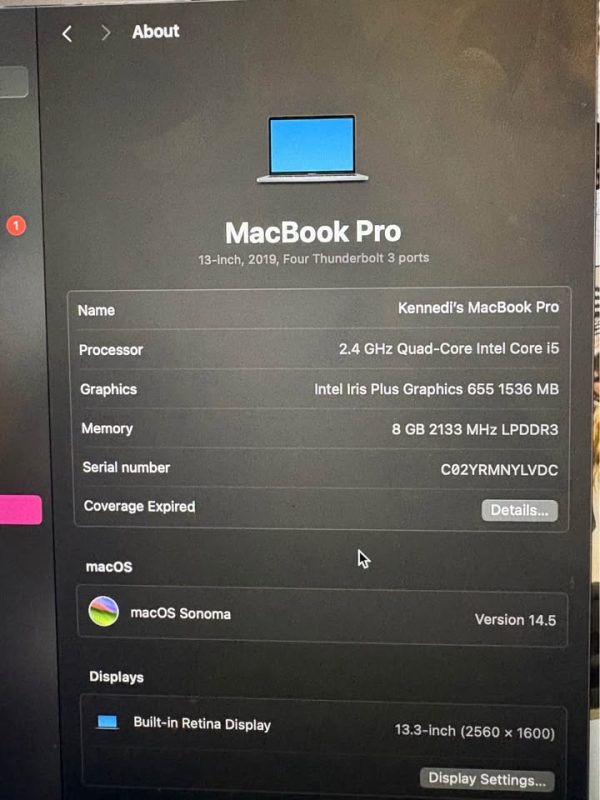 2019 Macbook Pro