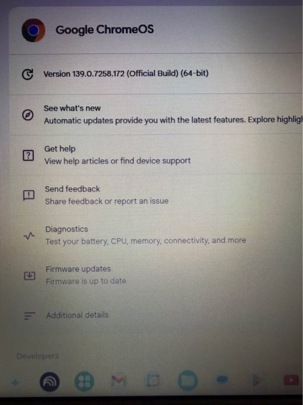 Chrome book computer