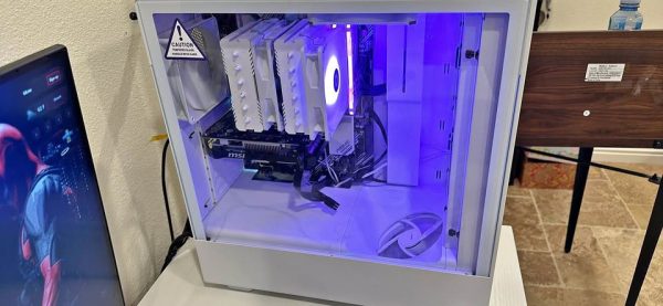 White and Black Gaming Pc