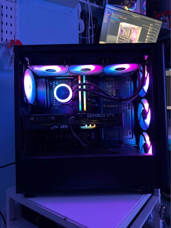 Water Cooled High-End AM5 7800X3D Gaming PC – No GPU (Bring Your Own GPU)