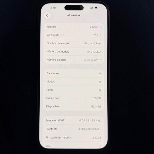 Iphone 16 plus 128gb